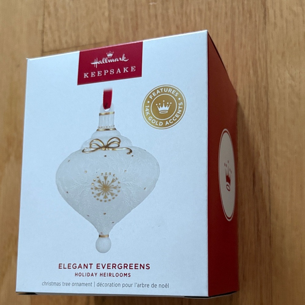 Hallmark Keepsake White and Gold Ornament